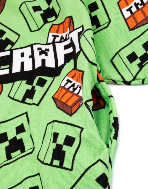 Vanilla Underground Minecraft Unisex Kids Green Poncho Towel (One Size) - One Size Image 4