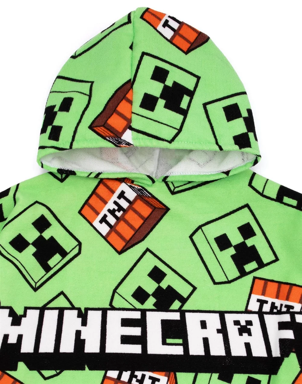 Vanilla Underground Minecraft Unisex Kids Green Poncho Towel (One Size) - One Size Image 2