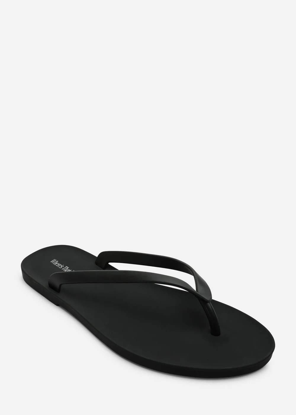Where's That From Kailany Black Matte Jelly Thong Flip Flop Sandals - 4 Image 3