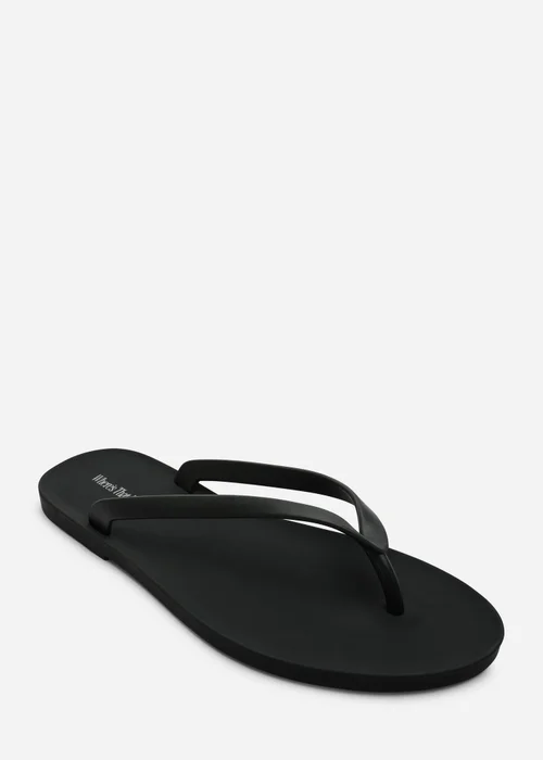 Where's That From Kailany Black Matte Jelly Thong Flip Flop Sandals - 4 Image 3