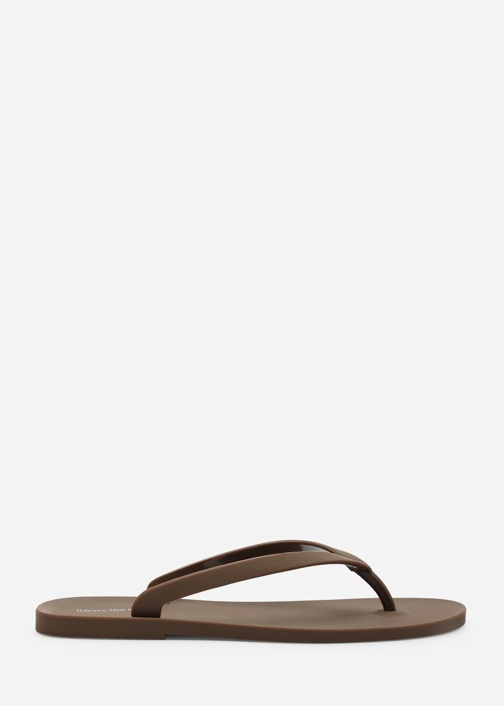 Where's That From Kailany Chocolate Brown Matte Jelly Thong Flip Flop Sandals - 3 Image 5