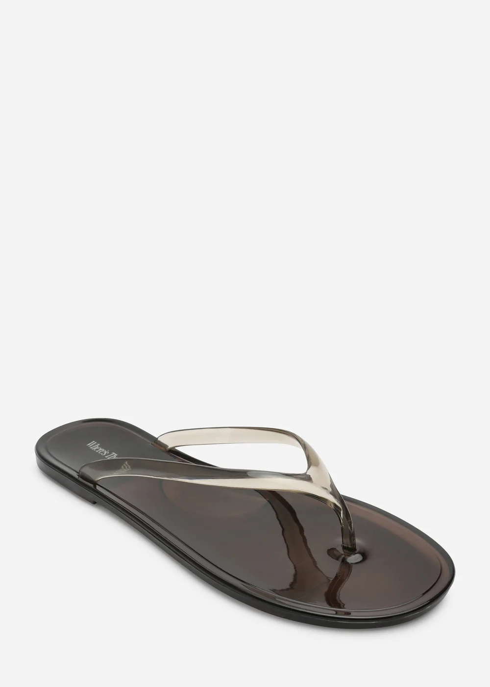 Where's That From Chandler Black Clear Jelly Thong Flip Flop Sandals - 3 Image 3