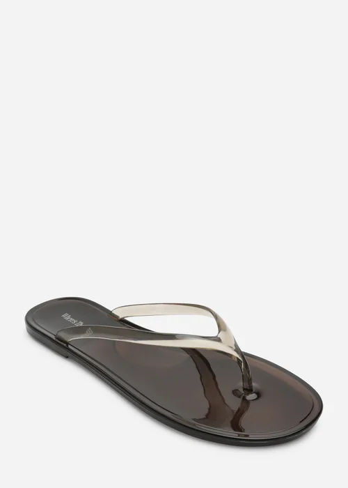 Where's That From Chandler Black Clear Jelly Thong Flip Flop Sandals - 3 Image 3