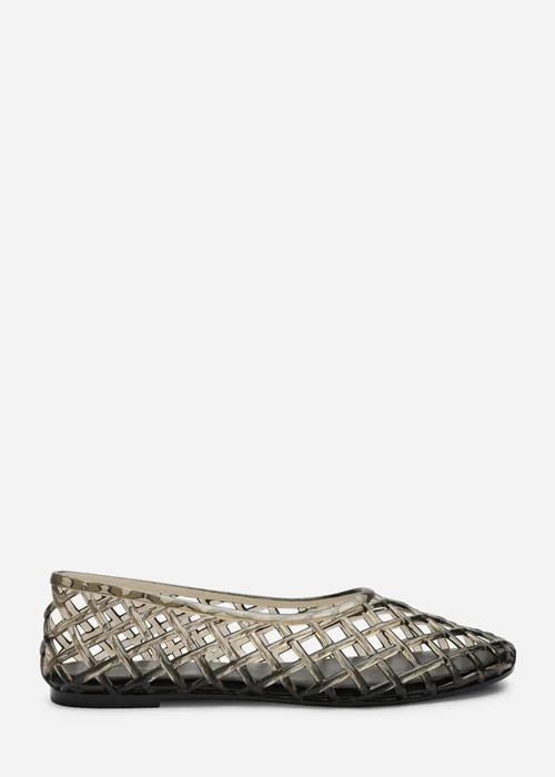 Where's That From Kori Black Clear Jelly Ballet Pumps - 3 Image 1