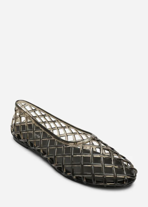 Where's That From Kori Black Clear Jelly Ballet Pumps - 3 Image 3