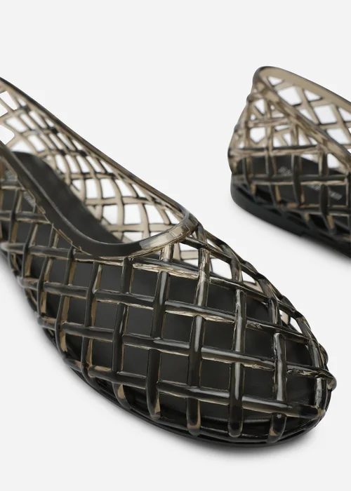 Where's That From Kori Black Clear Jelly Ballet Pumps - 3 Image 5