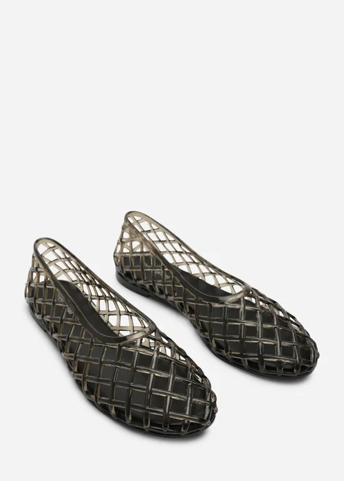 Where's That From Kori Black Clear Jelly Ballet Pumps - 3 Image 4
