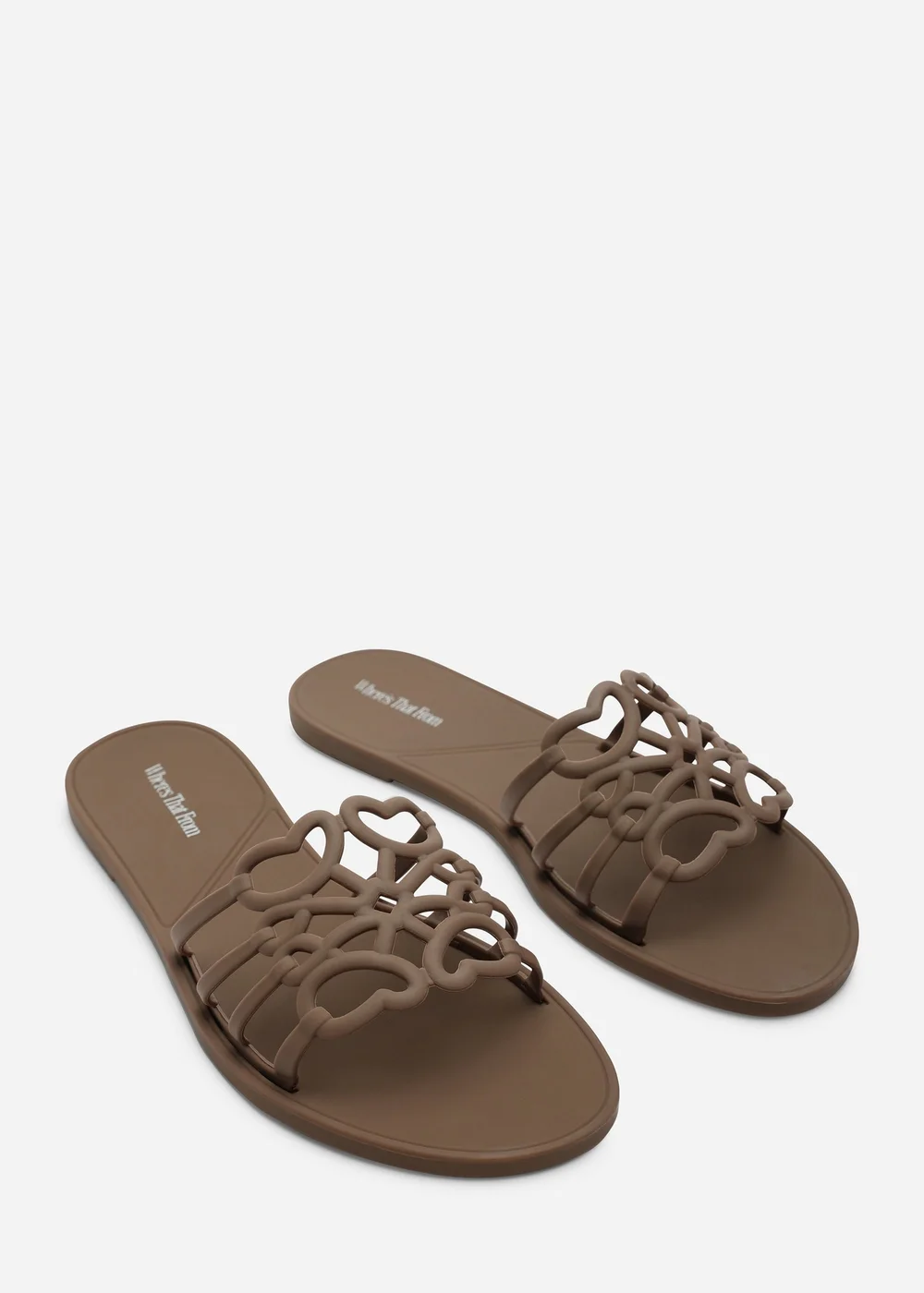 Where's That From Emiliana Chocolate Brown Matte Jelly Flat Sandals - 3 Image 4