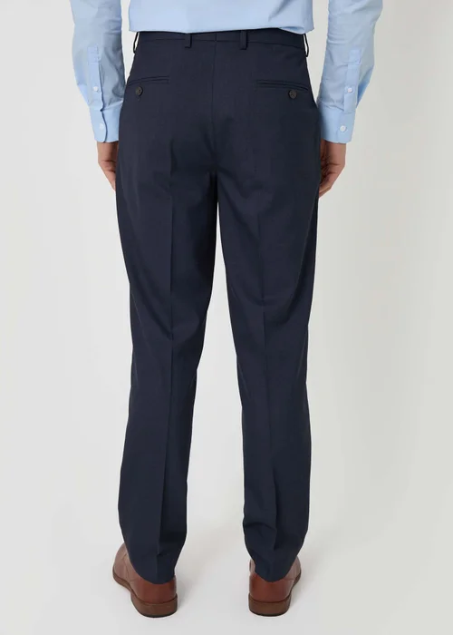 Threadbare Navy Tailored Fit Suit Trousers - 30 Image 2