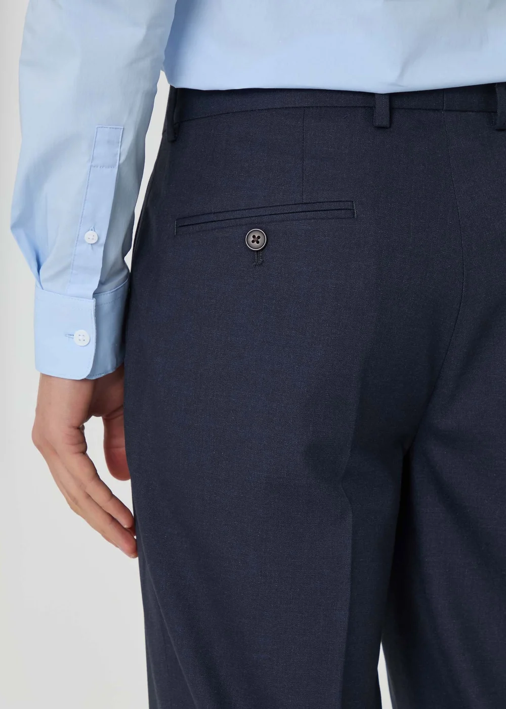 Threadbare Navy Tailored Fit Suit Trousers - 30 Image 5