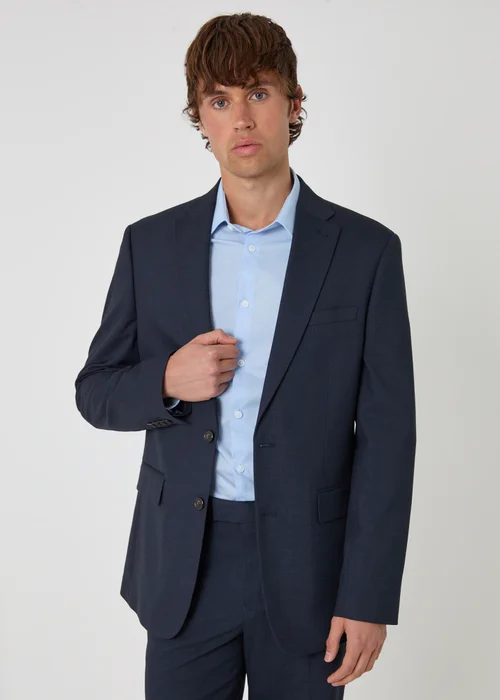 Threadbare Navy Regular Fit Single Breasted Blazer - 46 Chest R Image 1