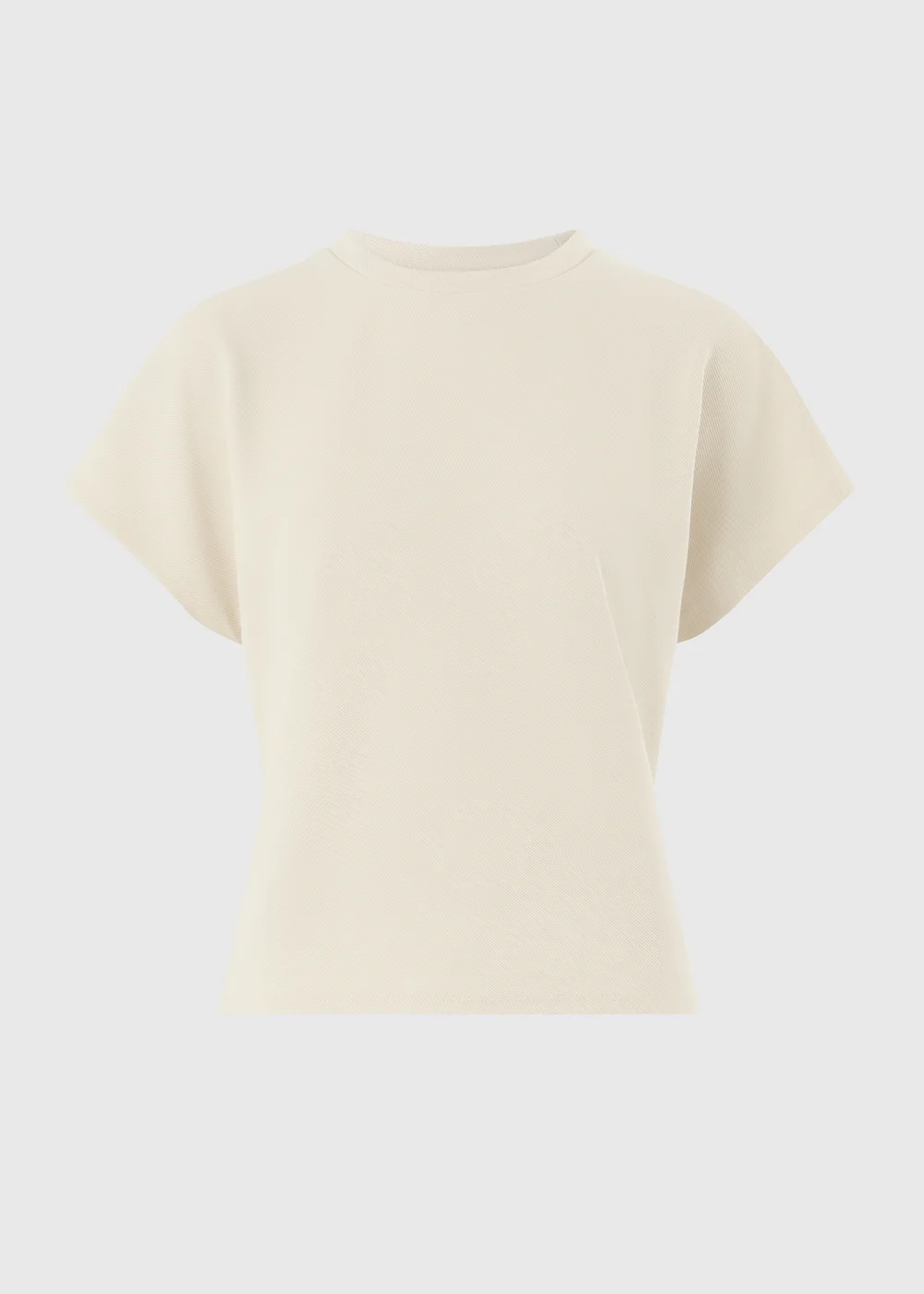 Cream Textured T-Shirt - Size 8 Image 2