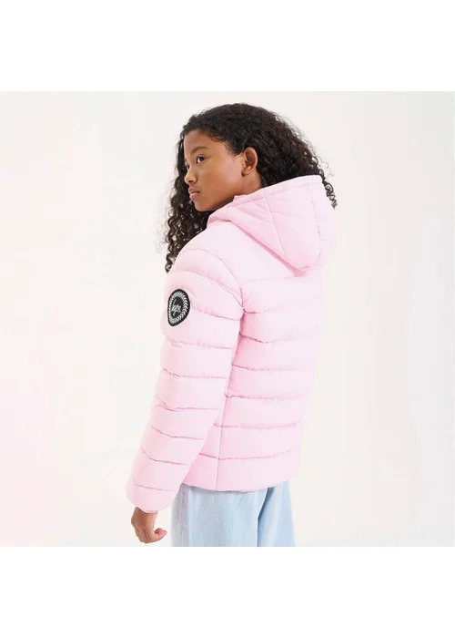 Hype Girls Pink Quilted Warm Winter Coat (5-14 Years) - 7-8 Yrs Image 2
