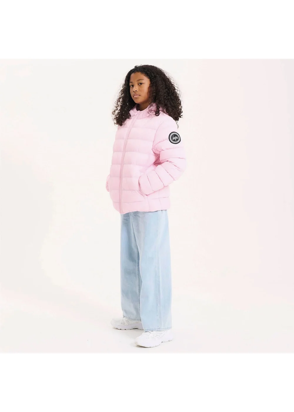 Hype Girls Pink Quilted Warm Winter Coat (5-14 Years) - 7-8 Yrs Image 1