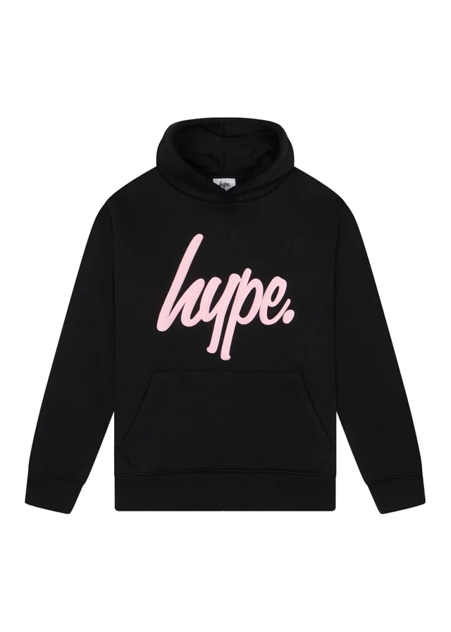 Hype Girls Black Hooded Tracksuit with Joggers (7-12 Years)