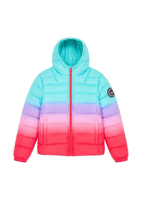 Hype Girls Blue Hooded Quilted Warm Coat (7-14 Years) - 7-8 Yrs Image 3