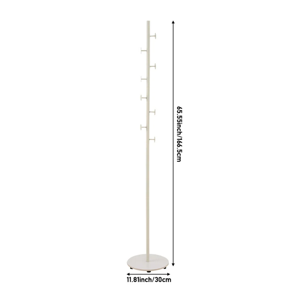 Lifeideas Freestanding Coat Rack with Marble Base - One Size Image 2