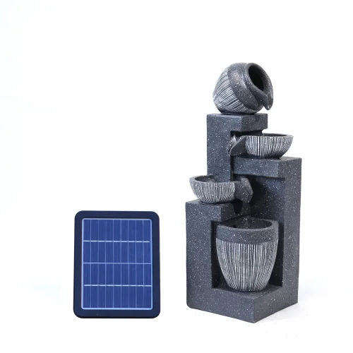 Breeins Outdoor LED Water Fountain Rockery Decor with Pump Solar Power - One Size Image 3