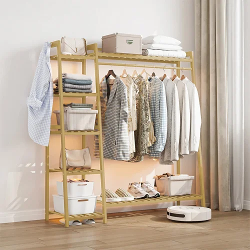 Lifeideas Bamboo Garment Clothes Rack - One Size Image 1