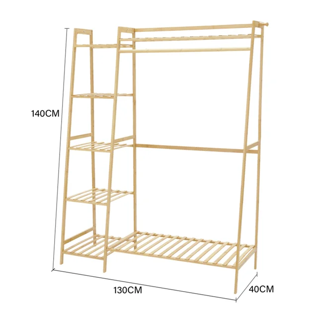 Lifeideas Bamboo Garment Clothes Rack
