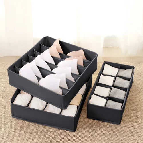 Lifeideas 10 Pcs Foldable Non-woven Clothing Organizer - One Size Image 1