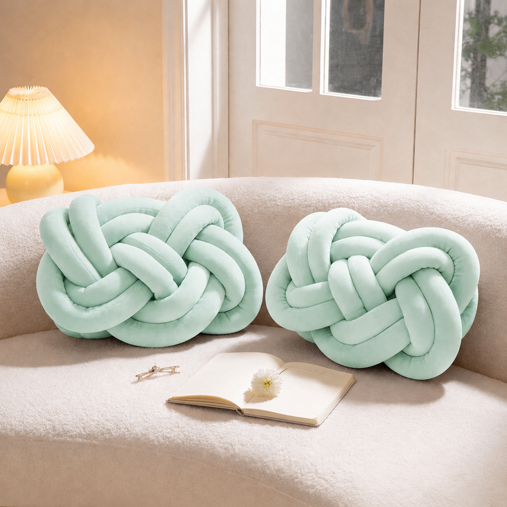 Lifeideas 2 Pcs Knot Cushions - One Size Image 1