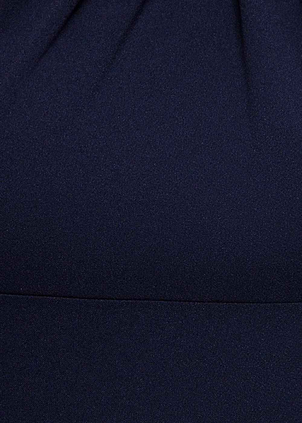 Goddiva Navy Blue Scuba & Velvet Satin Halterneck Maxi Dress With Back Sash - 10 Image 4