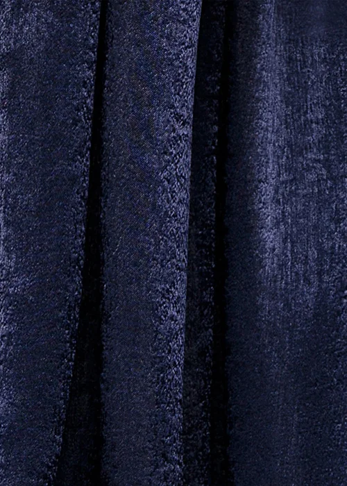Goddiva Navy Blue Off Shoulder Velvet Satin Wing Cape Maxi Dress - 18 Image 5