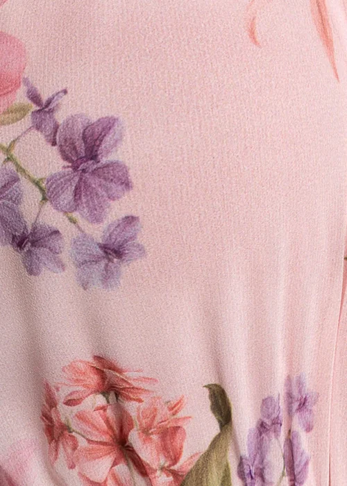 Goddiva Blush Pink Flutter Sleeve Chiffon Midaxi Wrap Dress - 10 Image 5