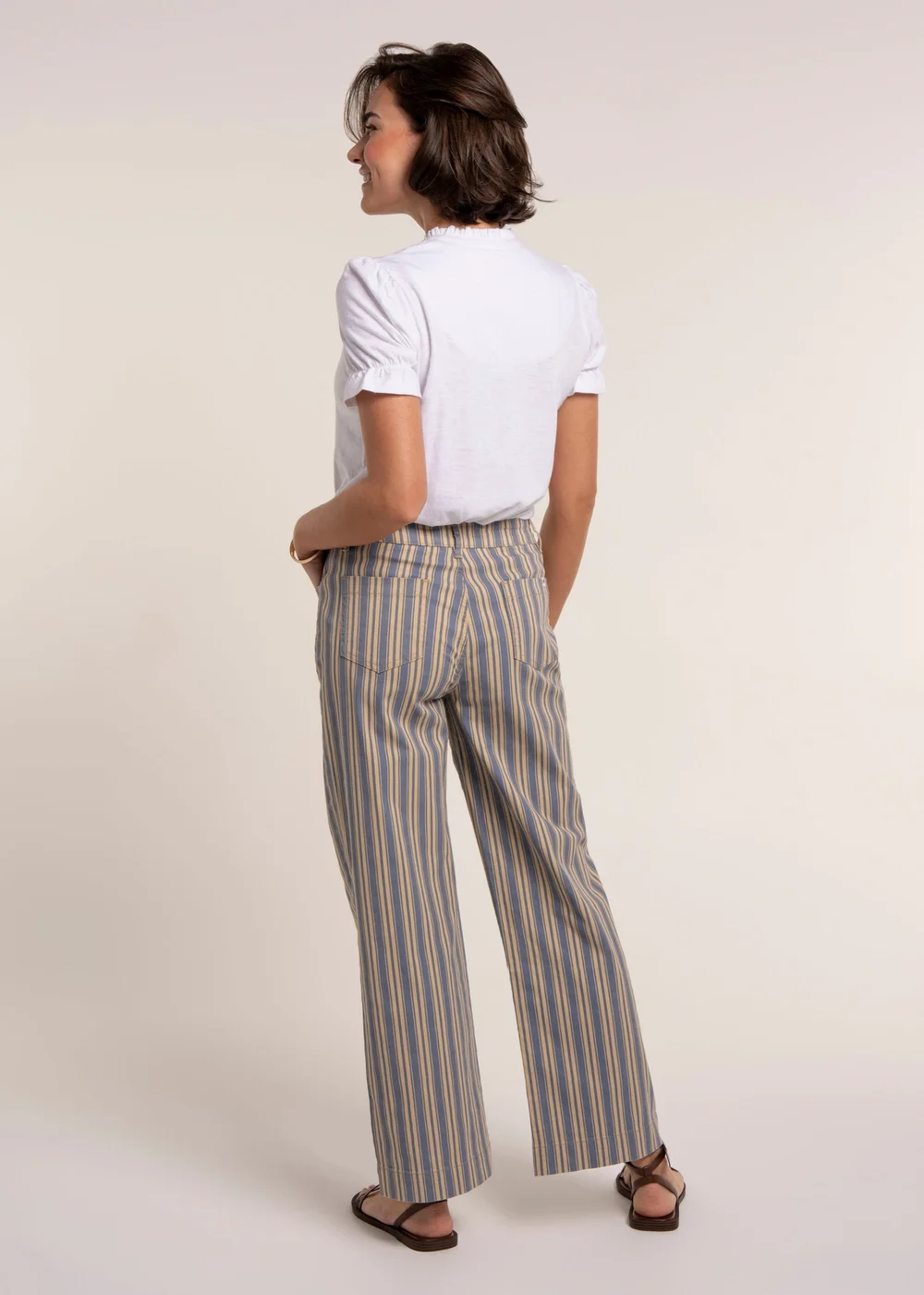 Brakeburn Blue Stripe Straight Leg Jeans - 16 Image 2
