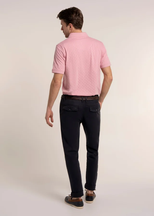 Brakeburn Pink Scampton Jacquard Polo