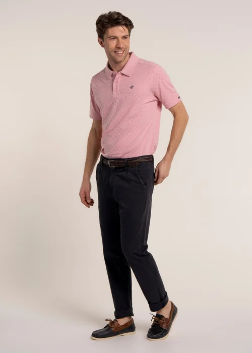 Brakeburn Pink Scampton Jacquard Polo - 2XL Image 4
