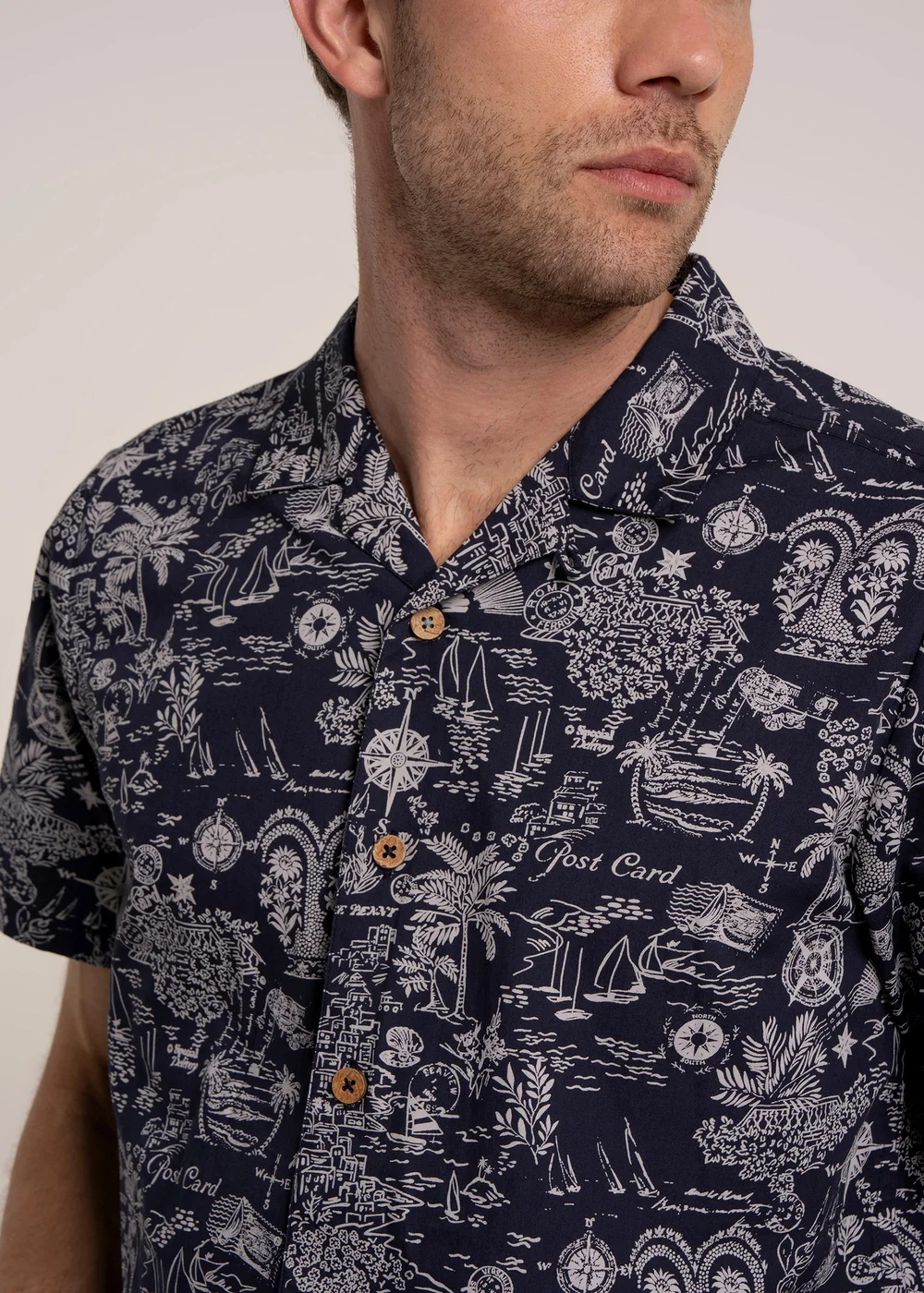 Brakeburn Navy Mattersey Shirt - M Image 3