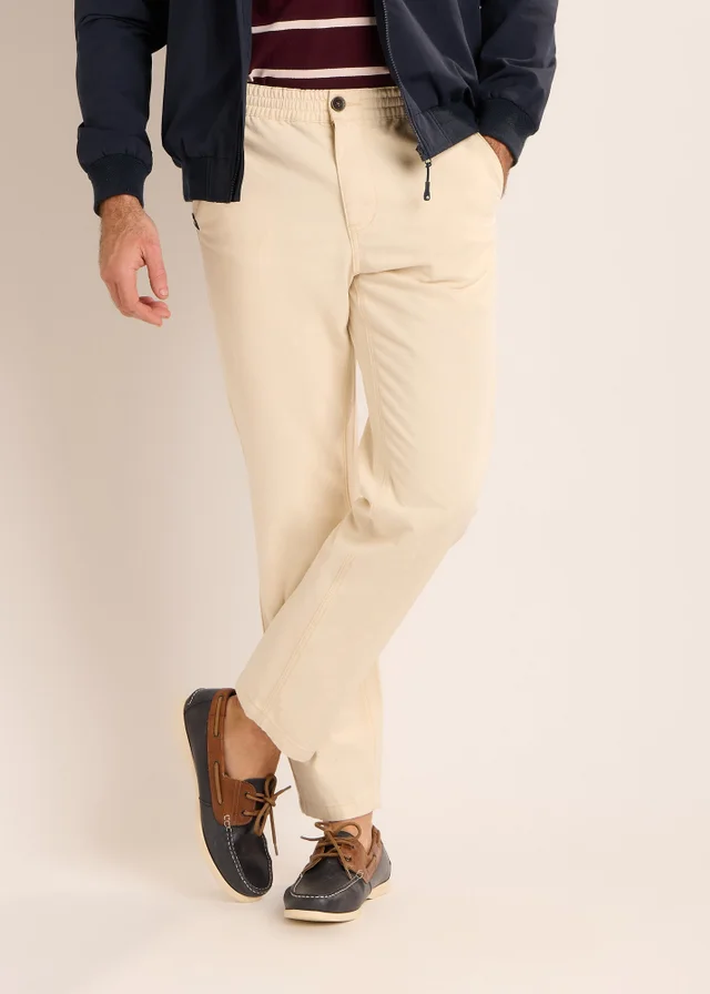 Brakeburn Beige Didbrook Textured Trousers