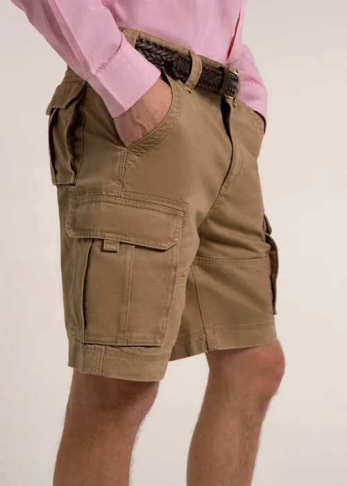 Brakeburn Stone Tickton Twill Cargo Shorts - 32 Image 5