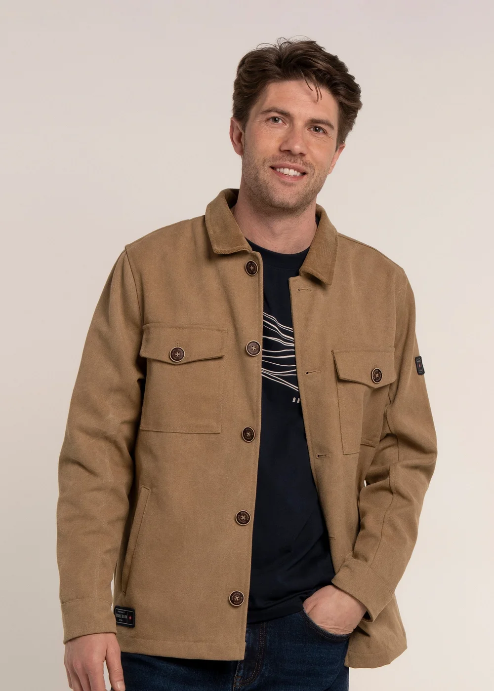 Brakeburn Brown Newchurch Canvas Shacket - XL Image 1