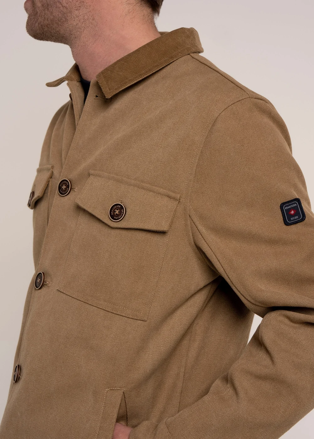 Brakeburn Brown Newchurch Canvas Shacket - XL Image 5