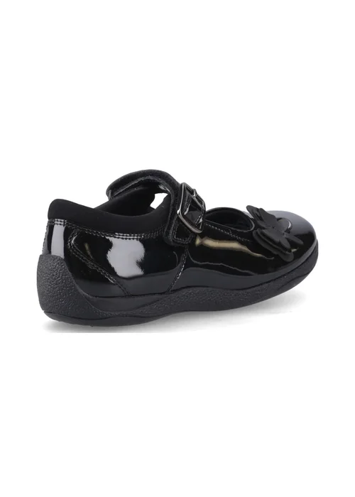Hush Puppies Black Julie Ballerina Patent (4-10 Years) - 11.5 Infants Image 3