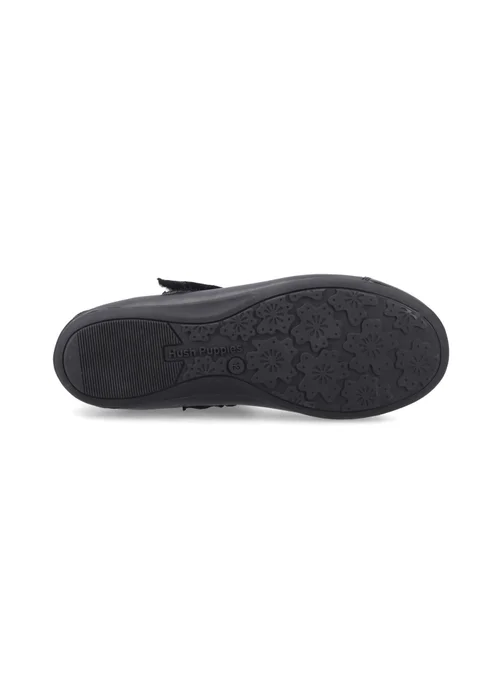 Hush Puppies Black Lottie Ballerina Jnr (4-10 Years) - 11 Infants Image 4