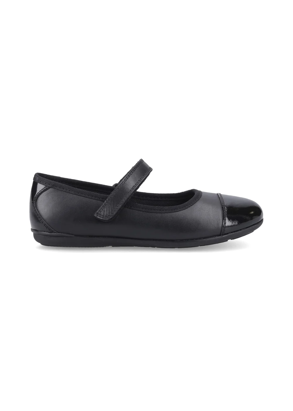 Hush Puppies Black Lottie Ballerina Jnr (4-10 Years) - 11 Infants Image 1