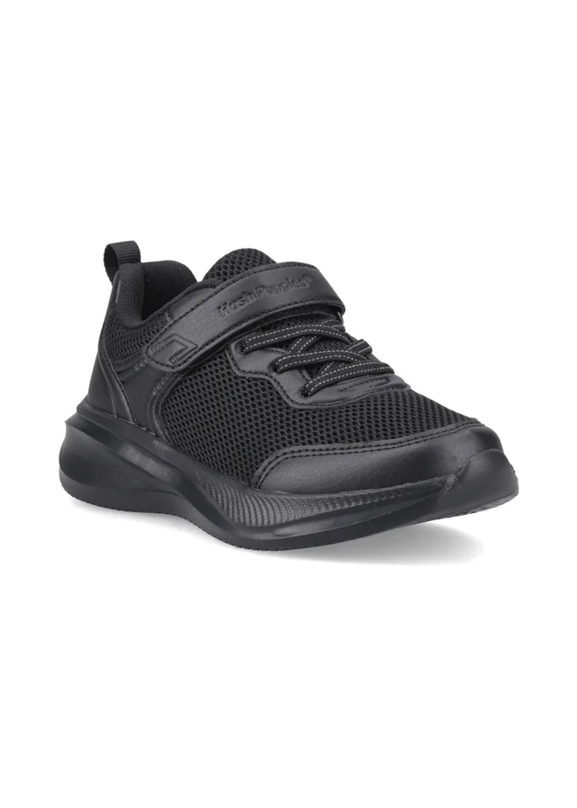 Hush Puppies Black Marty Trainer Jnr (4-10 Years)
