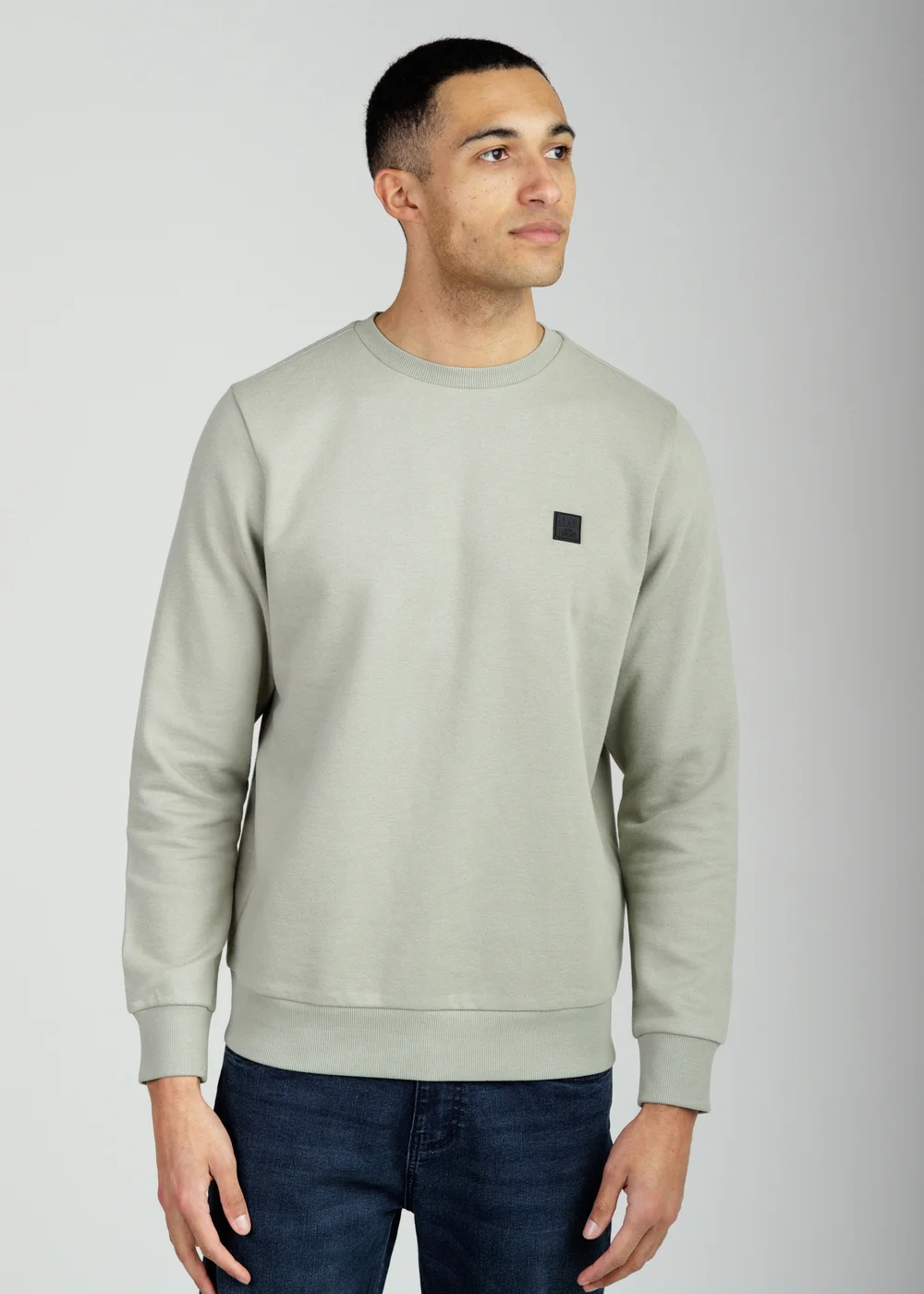 Tokyo Laundry Green Essential Brushed Fleece Crew Sweatshirt - L Image 2