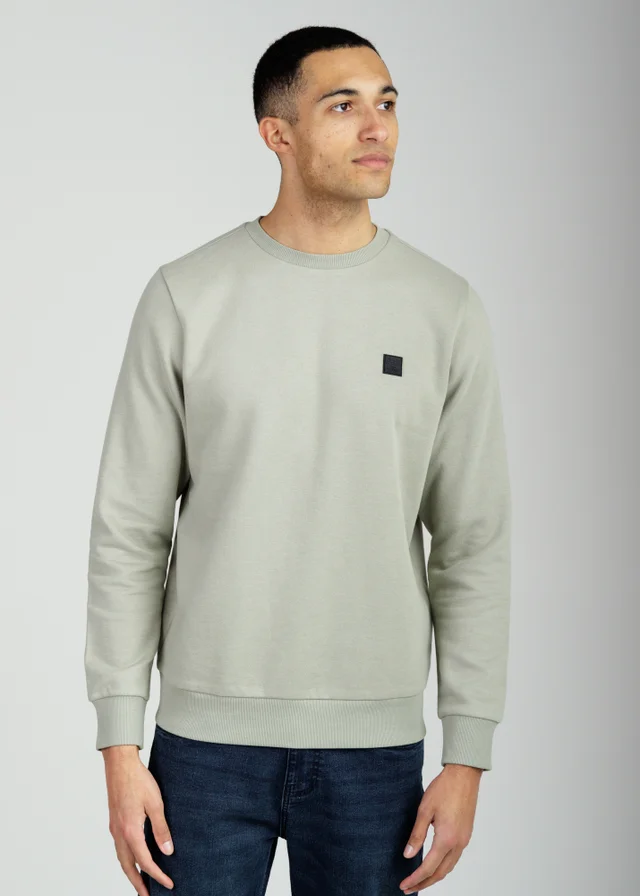 Tokyo Laundry Green Essential Brushed Fleece Crew Sweatshirt