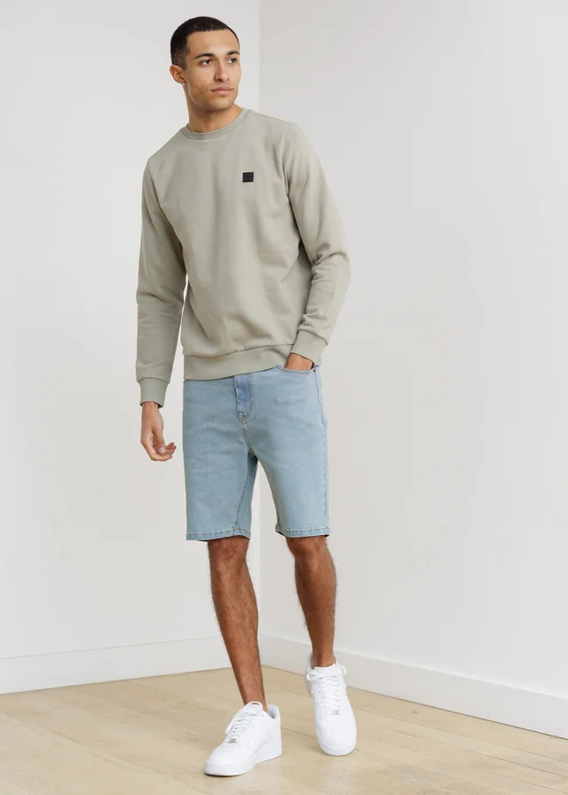 Tokyo Laundry Green Essential Brushed Fleece Crew Sweatshirt