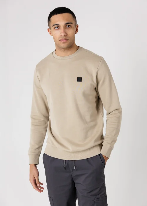 Tokyo Laundry Beige Essential Brushed Fleece Crew Sweatshirt - L Image 1