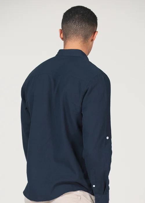 Tokyo Laundry Navy Linen Blend Long Sleeve Button-Up Shirt - XL Image 2