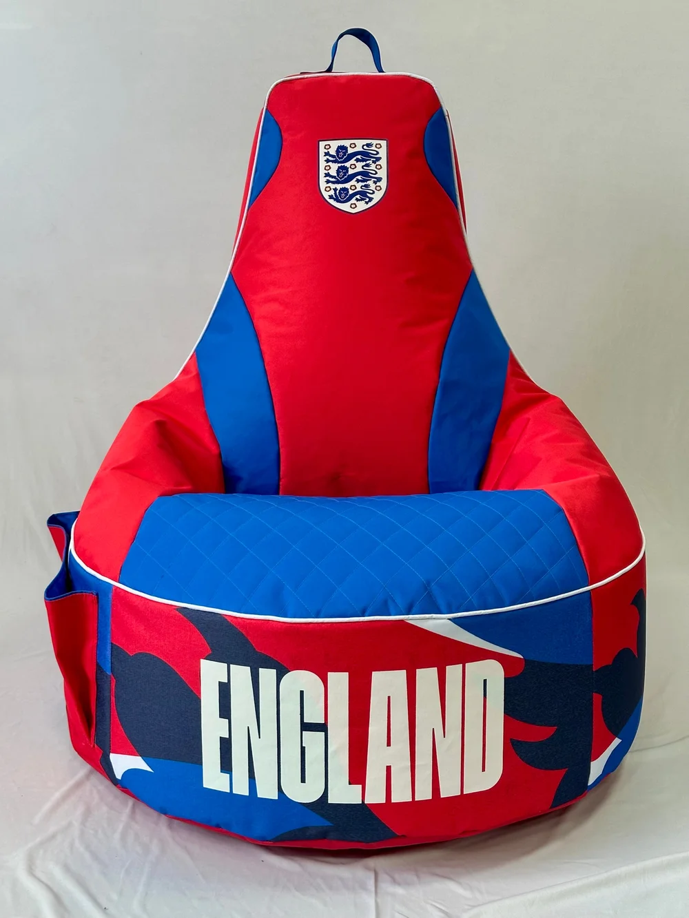 Kaikoo England FA Football Large XL Gamer Chair Red Print Base - One Size Image 1