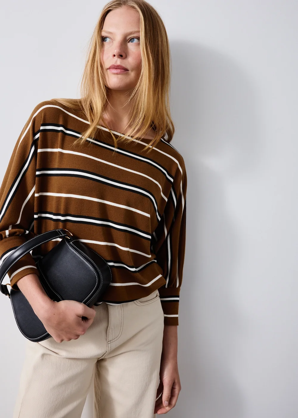Ginger Striped Soft Knitted Jumper - XS Image 1