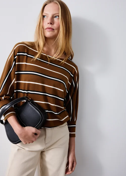 Ginger Striped Soft Knitted Jumper - XS Image 1