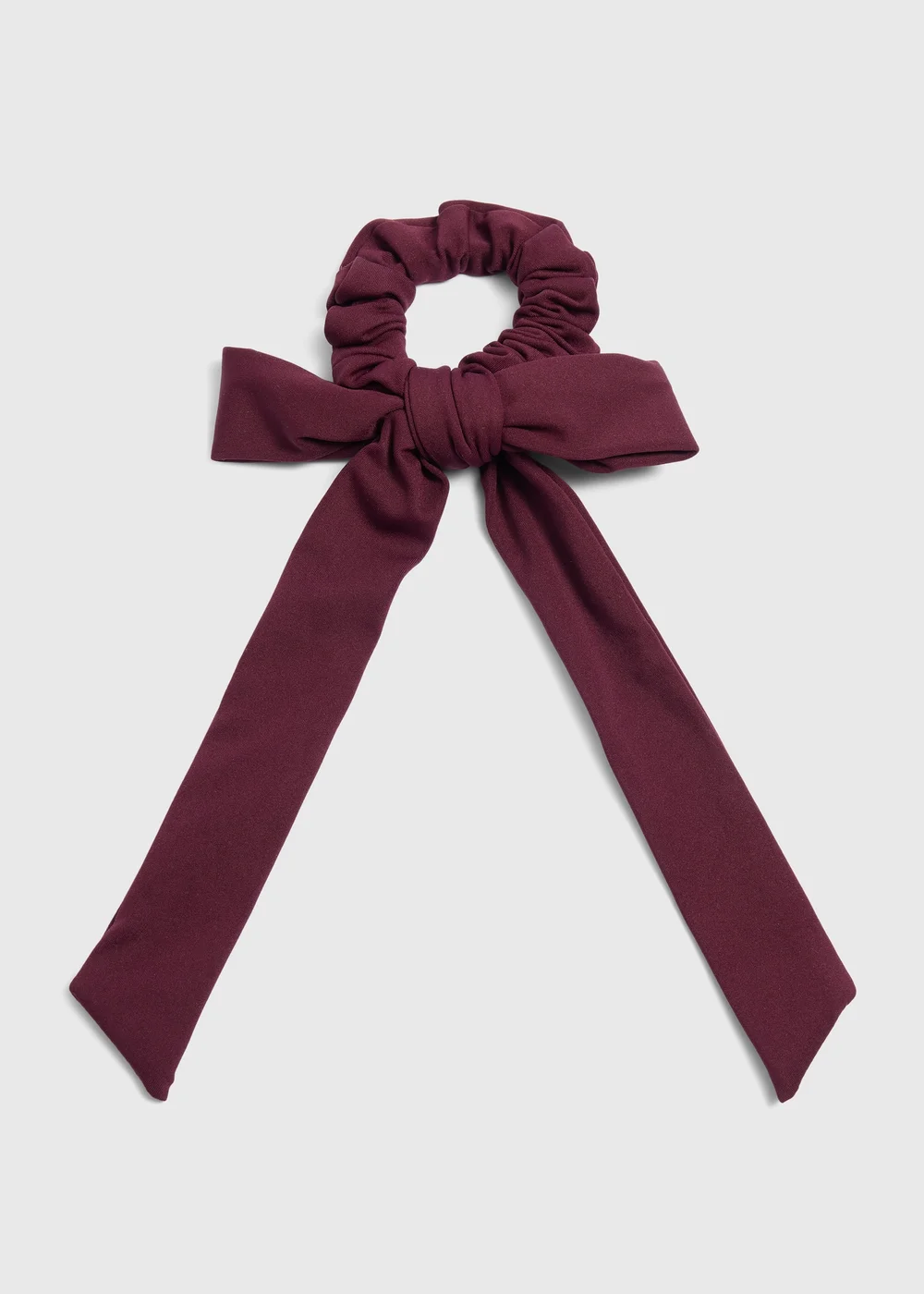 Souluxe Burgundy Bow Scrunchie - One Size Image 1